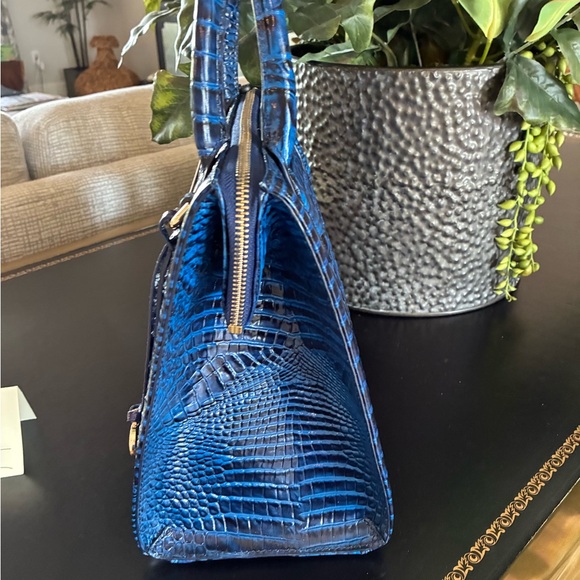 Brahmin Small Caroline NWT in Sapphire Blue Top Handle Satchel Never Carried - Picture 4 of 10